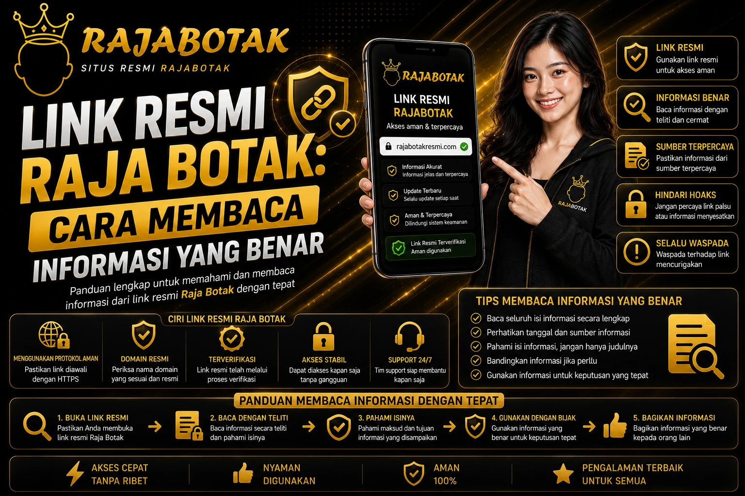 Cara membaca informasi dan memeriksa link resmi Raja Botak dengan benar