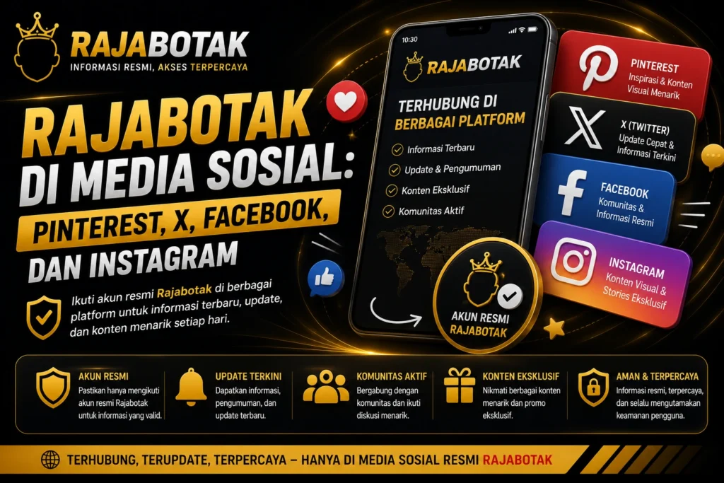 Panduan Rajabotak di media sosial Pinterest X Facebook dan Instagram