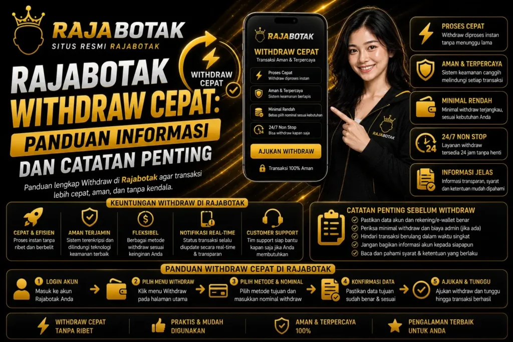 Panduan informasi withdraw cepat Rajabotak dan hal penting yang perlu diperhatikan