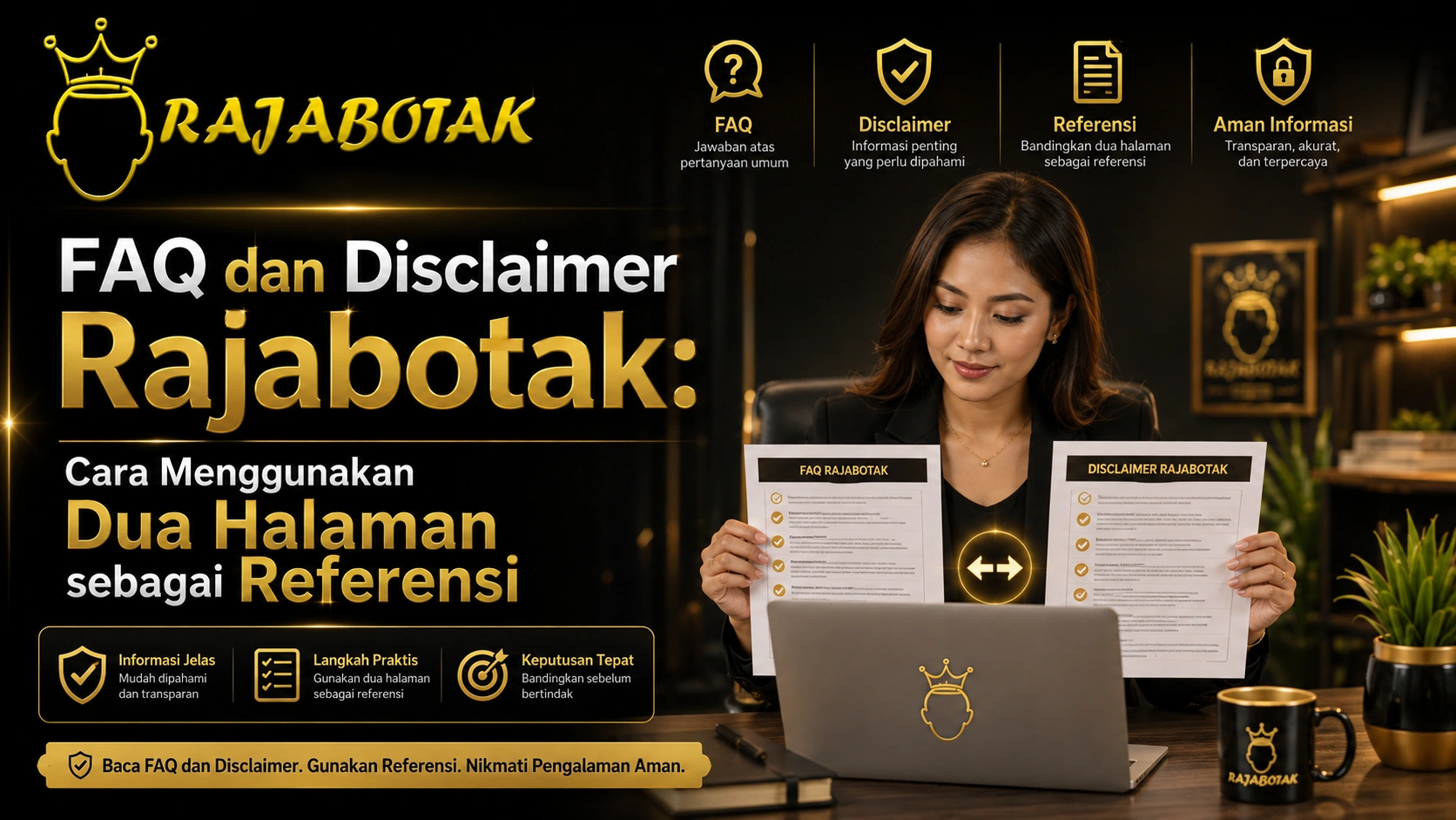 FAQ dan Disclaimer Rajabotak sebagai dua halaman referensi untuk memahami informasi dan batas penjelasan