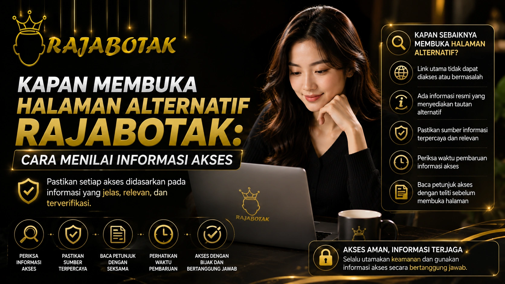 Kapan membuka halaman alternatif Rajabotak dan cara menilai informasi akses dengan aman