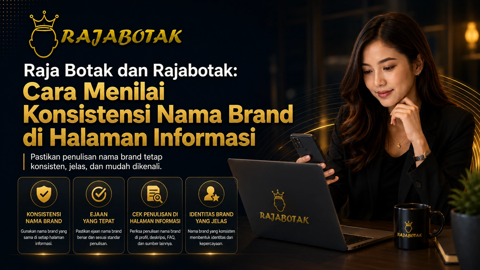 Raja Botak dan Rajabotak untuk menilai konsistensi nama brand pada halaman informasi