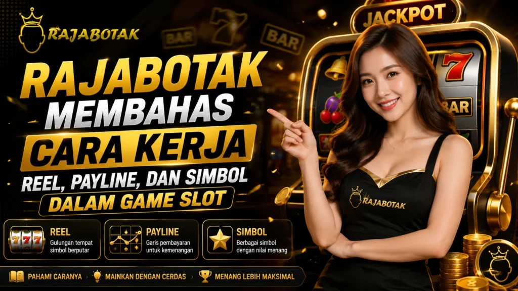 RajaBotak menjelaskan cara kerja reel, payline, dan simbol dalam game slot