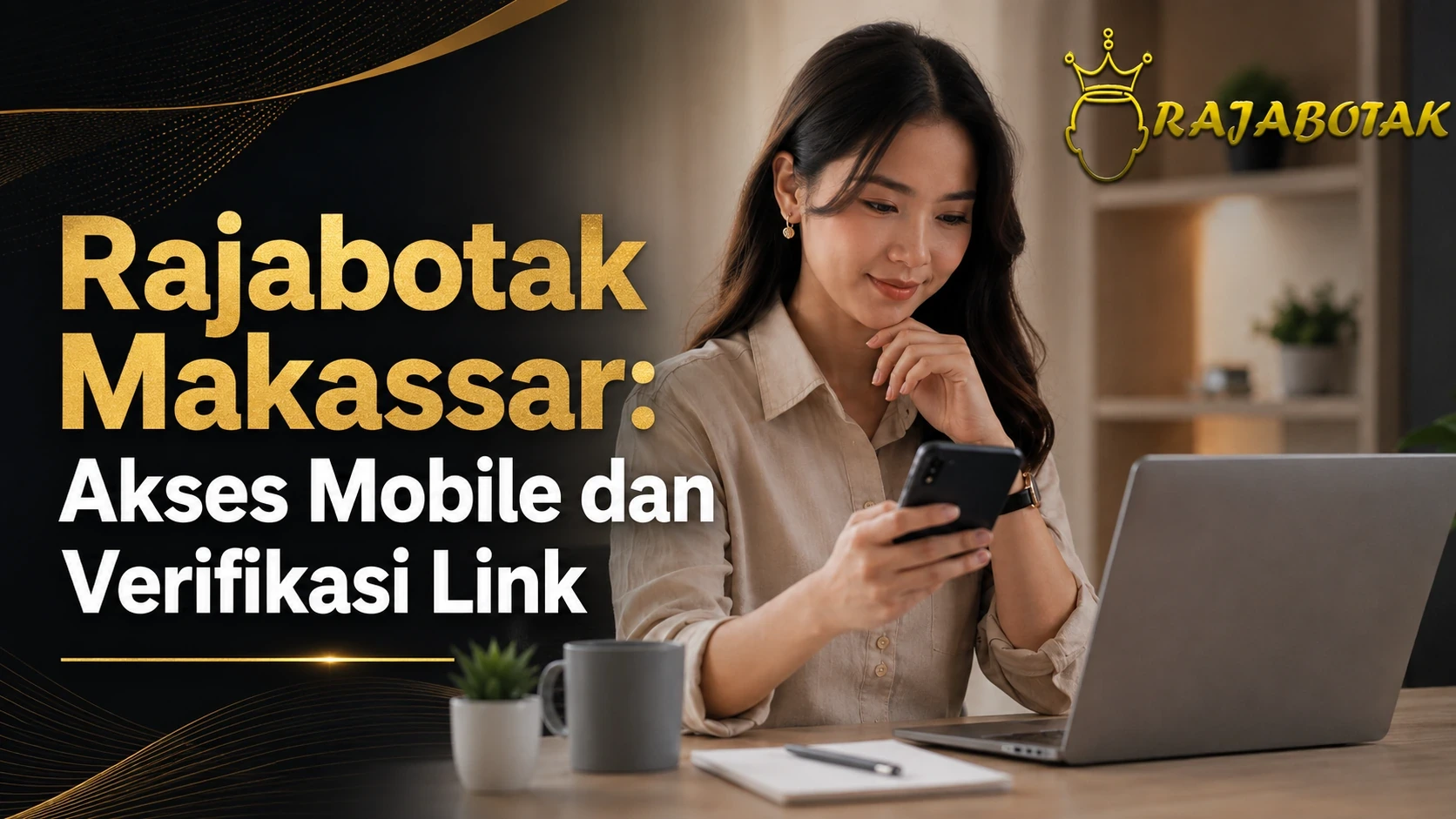 Ilustrasi panduan RajaBotak Makassar tentang akses mobile dan verifikasi link