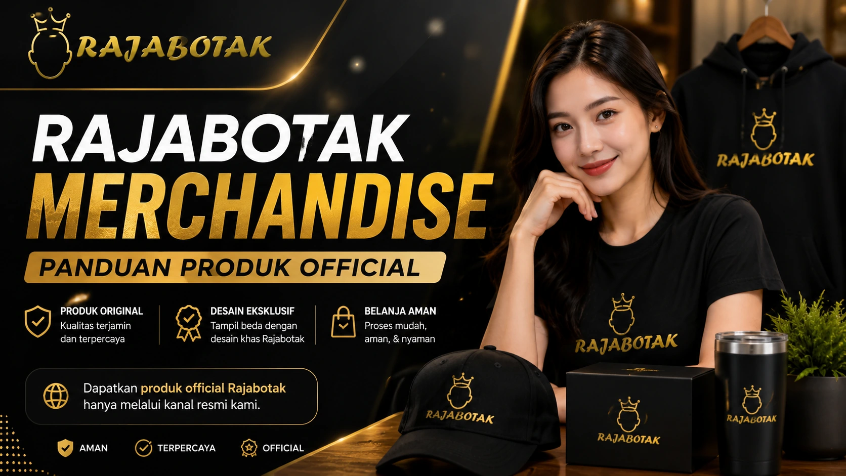 Merchandise RajaBotak – Panduan Produk Official Ilustrasi panduan verifikasi informasi produk dan merchandise RajaBotak
