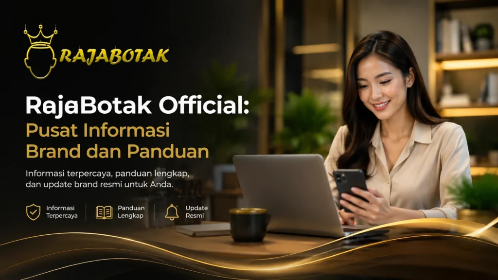 Ilustrasi pusat informasi brand dan panduan navigasi RajaBotak Official