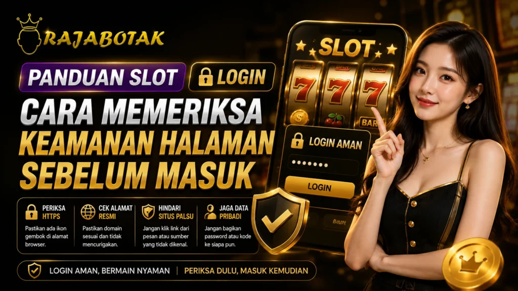 Ilustrasi pemeriksaan keamanan halaman login di browser