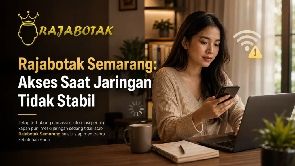 Ilustrasi panduan RajaBotak Semarang saat akses jaringan tidak stabil