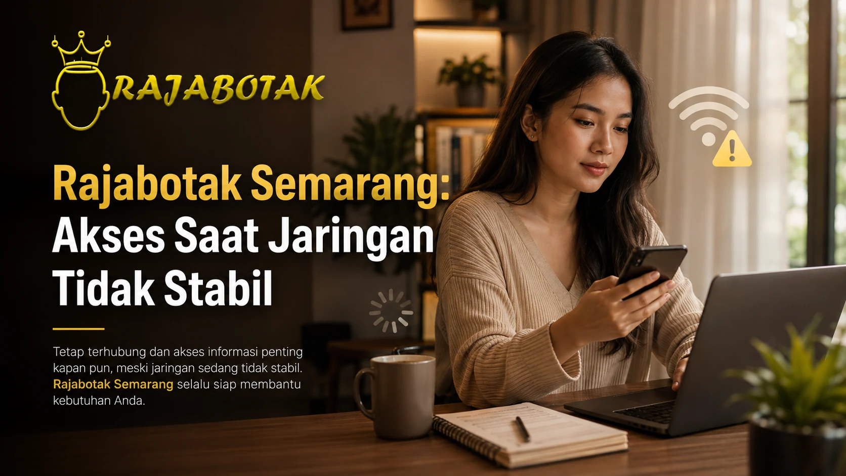 Ilustrasi panduan RajaBotak Semarang saat akses jaringan tidak stabil