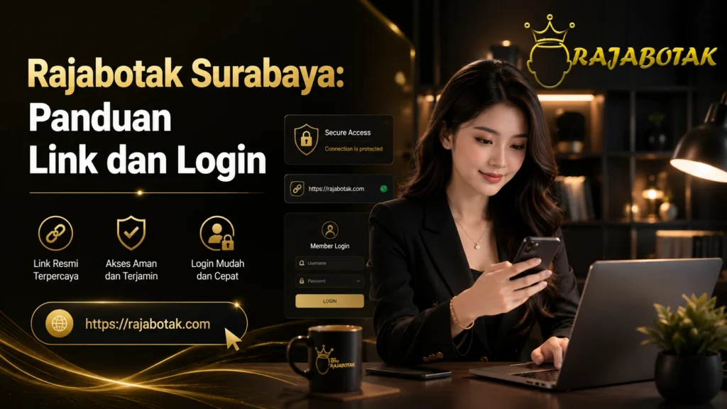 Ilustrasi panduan RajaBotak Surabaya untuk memeriksa link dan halaman login