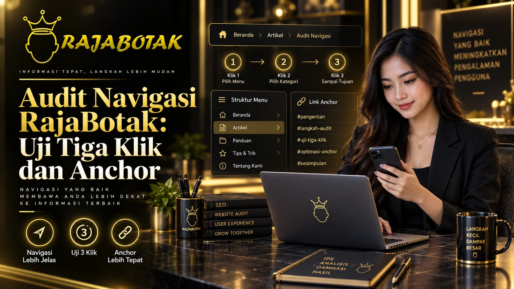 Audit Navigasi RajaBotak: Uji Tiga Klik dan Anchor Audit navigasi RajaBotak uji tiga klik dan anchor