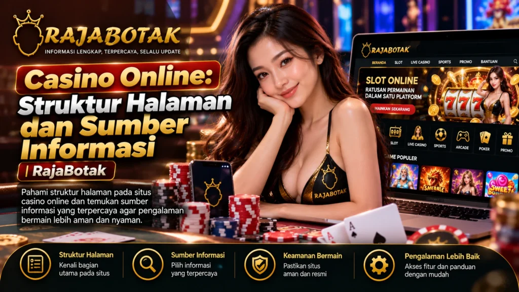 Casino Online struktur halaman dan sumber informasi di RajaBotak