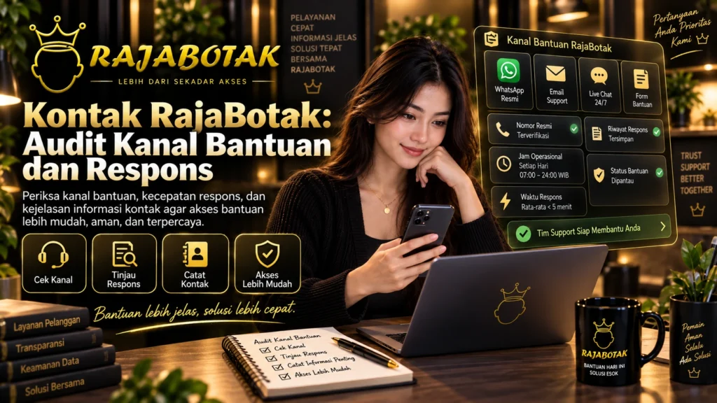 Kontak RajaBotak audit kanal bantuan dan respons