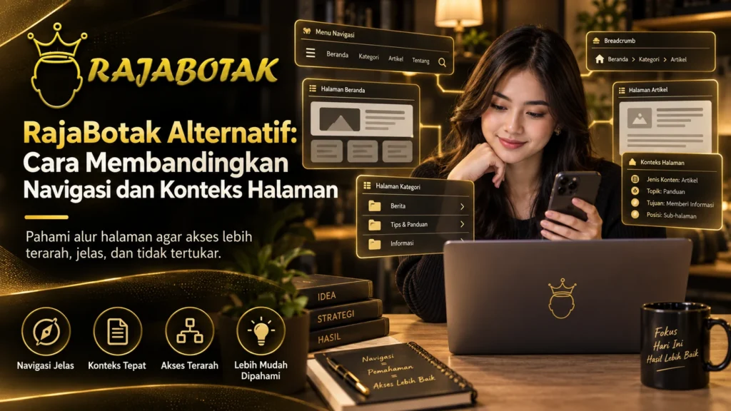 RajaBotak Alternatif cara membandingkan navigasi dan konteks halaman di RajaBotak Official